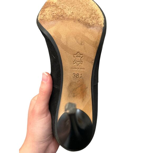 Vintage Mayis made in Italy 38.5 Fur Detail Heeled Boots - Picture 6 of 6